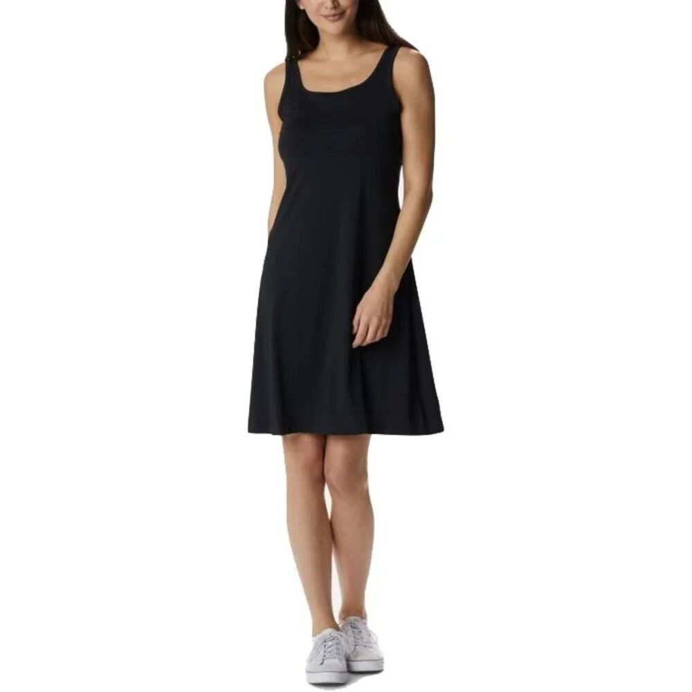 Columbia A-Line Dress Womens Small Black Sleeveless Scoop Neck Active Outdoor